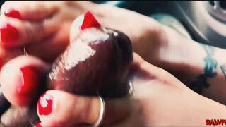 Cat Princess front seat car footjobs toe fuck Cumblast (director's cut)