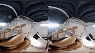 3DVR180 ANNA POV's big buttocks flatten the dwarf