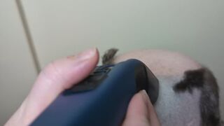 Going Straight to Skin I shave off His Head Completely Bald in 5 Min
