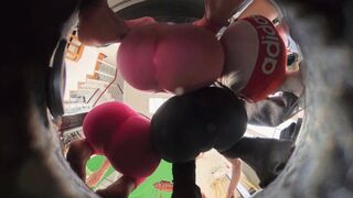 8K VR3604 Giant's big buttocks humiliate Dwarf POV