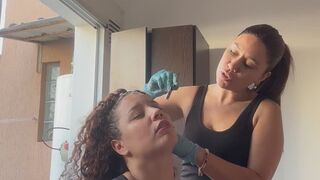 playing at the hairdresser