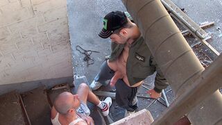 Horse Hung Machofucker Peto Coast breeds Chris Heck in an Army Barrack