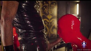 Latex & Bondage II - TS Gray Perrier Submits in Full Latex to Mickey Mod - Full of Spit, Deepthroating, Slapping, Flogging, Sucking, Anal Fucking, Cum....