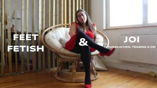 feet fetish & Joi - humiliation, frustration & CEI