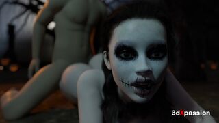 Halloween Orgy on the Bare Ground - Pumpkin Patch Pleasure: A Secret Orgy in the Graveyard