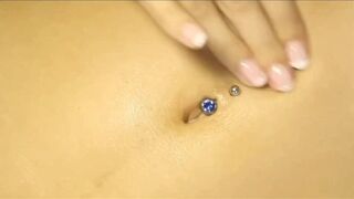 Belly Button Ring Wax Play