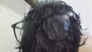 Giant brushes her teeth while trying to eat you