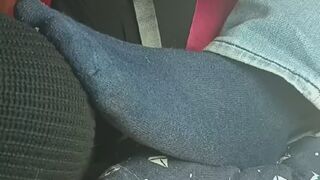 Feet sniffing and worship in bondage