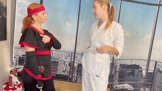 Ninja Warrior SUNNIE SOLIEL VS Karate Girl VIKA RUSLANOVA WEDGIE HIDEF