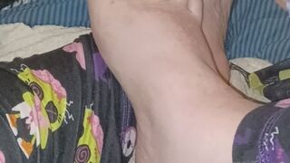 Painting my toes with Dark blue polish (ASMR)