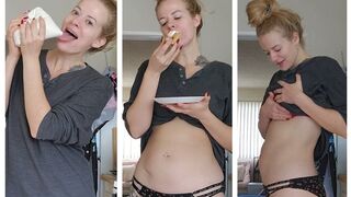 Face Stuffing With Thanksgiving Food