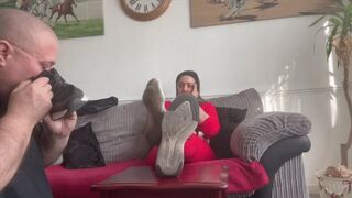 Miss Sofia Rose Sniffing My Smelly Socks And Gym Shoes