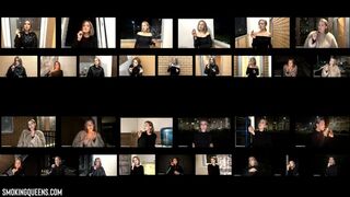 (ALL 30 scenes) Lesya is smoking all white Winston cigarettes at home & street using matches 4K resolution