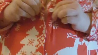 Xmas Boobs Worship – SSBBW Christmas Bodysuit Tease
