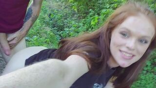 Redhead deep throat’s cock