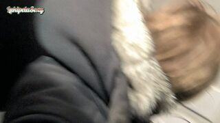 Peeing in a tiny fuel station toilet