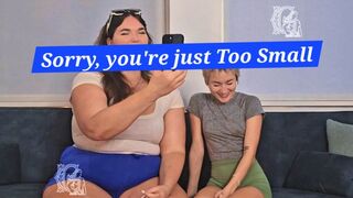 Double Domme SPH, Amazon Aly and petite princess Polly make fun of you together