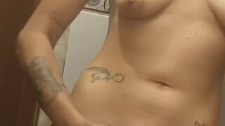 Smoking, masturbating pussy, ass and panty pissing