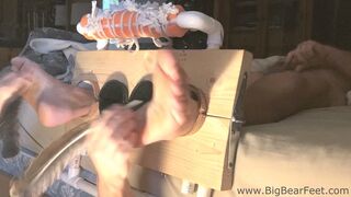 Tickled to Orgasm XIV - cock and feet view