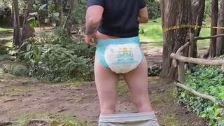 Diapered day in the forest