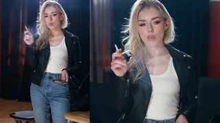 Charlotte smoking