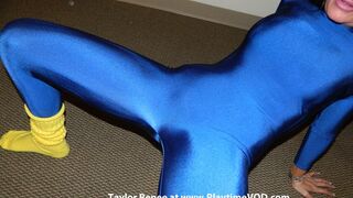 Taylor Renee Skilled Cum Taker Tight Blue Spandex Catsuit with 80's Spandex JOI Roleplay! “Keep beating it! Beat it for your 80's spandex model! You need to cum for me! Cum for me!"