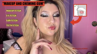 "Makeup and Chewing Gum"- Big beautiful brown eyes close up as I finish off my makeup! Blending foundation + final touches. Nice pearly white teeth chomp and nibble on gum as I get ready for an evening of filming. - feat. Brattybae