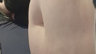 EnglishBBW Rubs Her Big Christmas Belly With Lotion