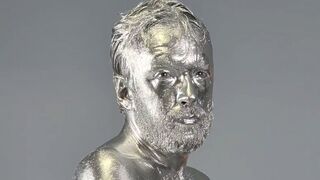 Silver Copper Body Painting (4K)