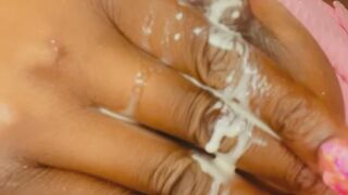 Ebony Amazon Milks Tits