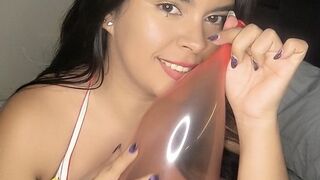 I play softly with a Crystal balloon from my snapback!