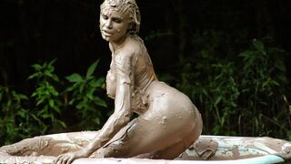 Candle Nude in the Mud Tub