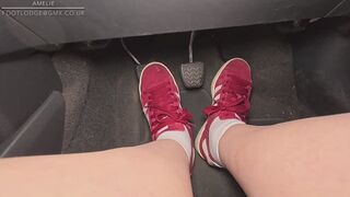 Driving and pedal pumping in my adidas sneaker