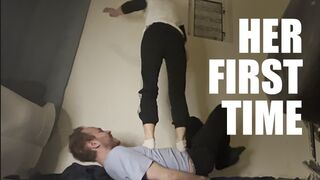 Real first time trampling part 3 - she's getting into it, I'm getting tired
