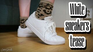 White sneakers tease