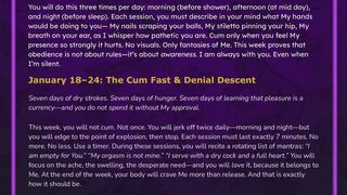 Jerk off January: slave Task Calendar 2026