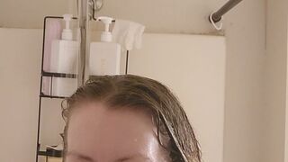 Nose picking and eating blowing in shower
