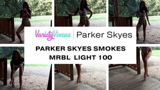 Parker Skyes Smokes Marlboro Light 100 – White Lingerie Outdoors 1080HD