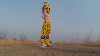 Backstage Fun in Yellow Pajamas