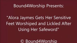 Alora Jaymes Gets Foot Worship in a Topless Hogtie - HD