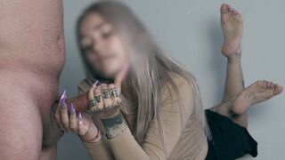 cute girl give Handjob 7