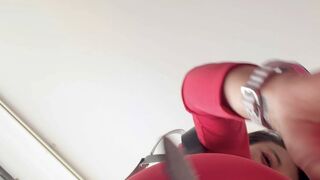 Giantess Ada Wong set on a tiny sneaky man