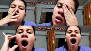 Smoking while I'm yawning to tears - Smoking Fetish + Smoking Fetish