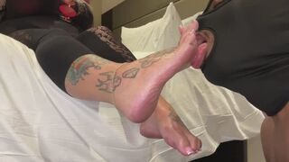 Mya Blue French Tip Foot Worship