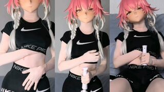 Changli magic wand masturbation in Nike Pro & Nike Free Metcon 6 [Kig]