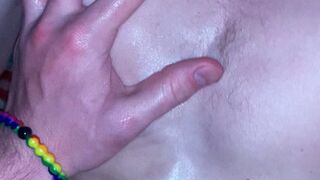 Barebacking a ripped college ginger twunk