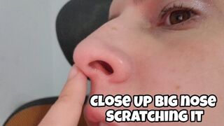 BIG NOSE WORSHIP ( STRATCHING MY NOSE AND NOSE EXALES CLOSE UP)