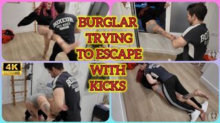 4K I CAUGHT A GIRL BURGLAR TRY TO ESCAPE FIGHTING WITH KICKS