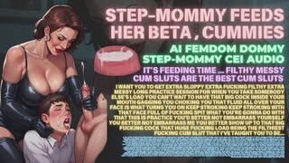 Step mommy Feeds Her Messy Cum Slut