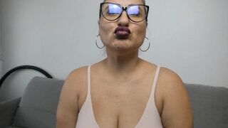The smell of my lipstick and my mouth b